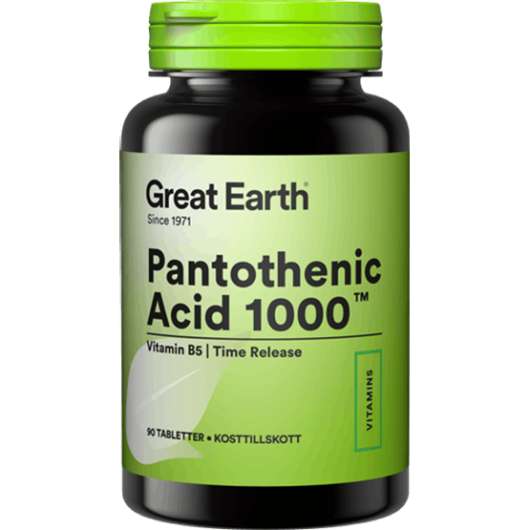 Great Earth Pantothenic Acid 90 tabletter