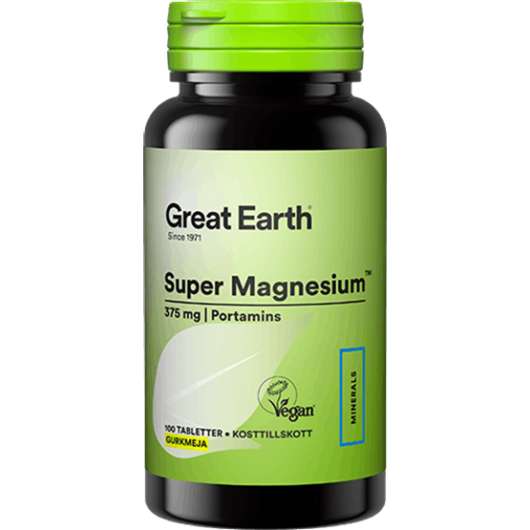 Great Earth Super Magnesium 375 mg 100 tabletter
