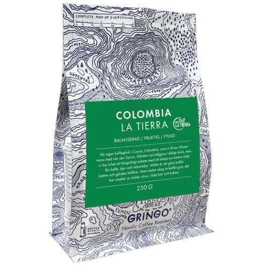 Gringo Nordic Coffee Roasters Gringo Colombia Finca La Tierra hela bönor 250 g