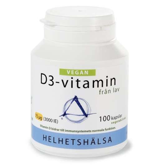 Helhetshälsa D3-vitamin 75 µg/3000 IE Vegan 100 kapslar
