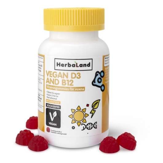 Herbaland Vegan D3+B12 60 st