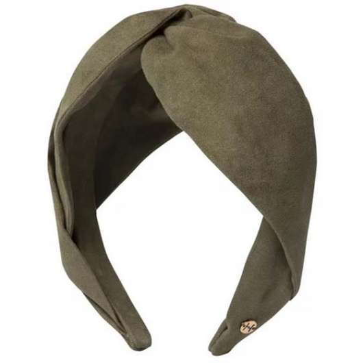 Hermine Hold  Suede Knot Head Band Khaki
