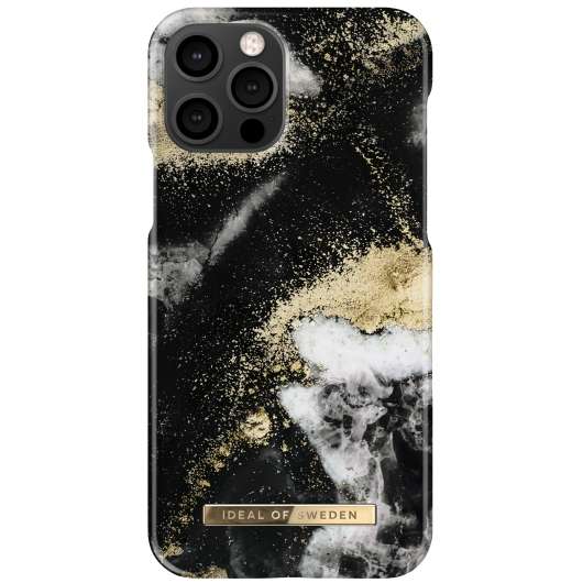 iDeal of Sweden iPhone 12/12 Pro Fashion Case Black Galaxy Marble