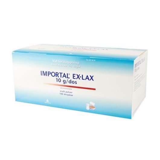 Importal Ex-Lax, oralt pulver i dospåse 10 g Vitaflo Scandinavia AB 100 st