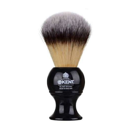 Kent Brushes Black Silvertex Synthetic Shaving Brush