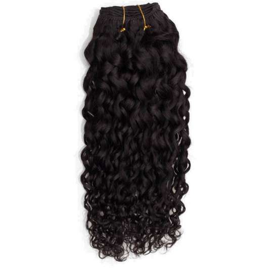 Rapunzel of Sweden Hair Weft Curly Curls 35cm 1.2 Black Brown